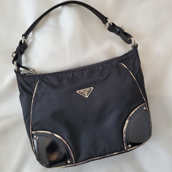 Prada Handbags - Vintage Prada Nylon Hobo Bag